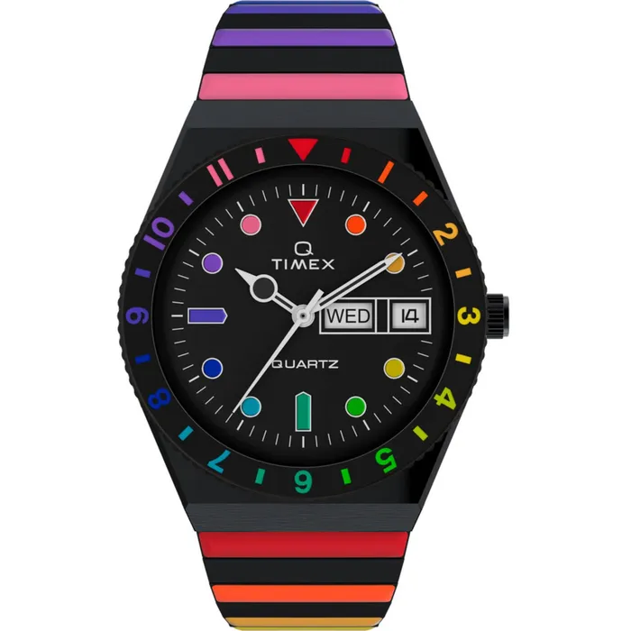 Timex Womens Watch Q Date Display Black Dial Steel Expansion Band TW2V65900VQ Timex Rings Timex Womens Watch Q Date Display Black Dial Steel Expansion Band TW2V65900VQ Timex Rings