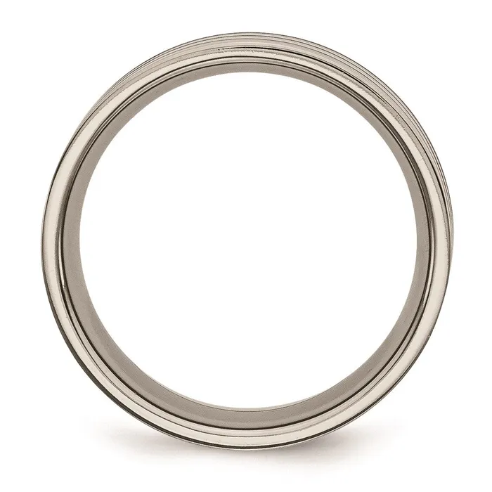 Titanium Brown Enamel Flat 8mm Polished Band TB200 Chisel Rings Titanium Brown Enamel Flat 8mm Polished Band TB200 Chisel Rings