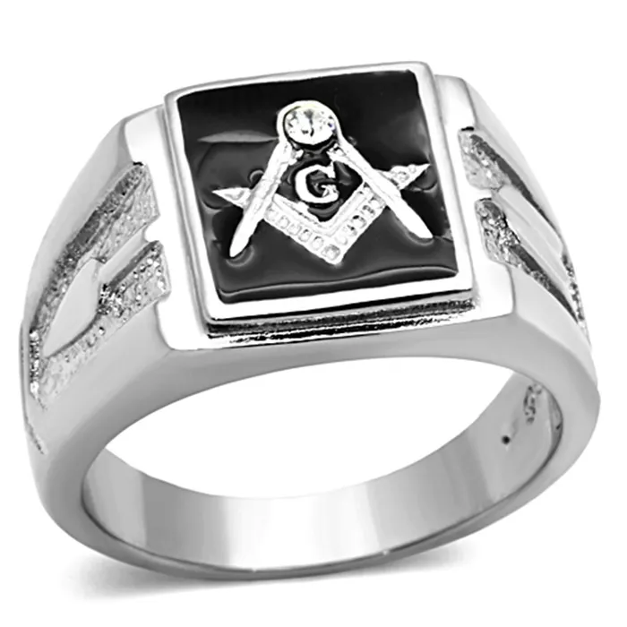 TK1158 High polished no plating Stainless Steel Ring with Top Grade Crystal in Clear Alamode Rings TK1158 High polished no plating Stainless Steel Ring with Top Grade Crystal in Clear Alamode Rings