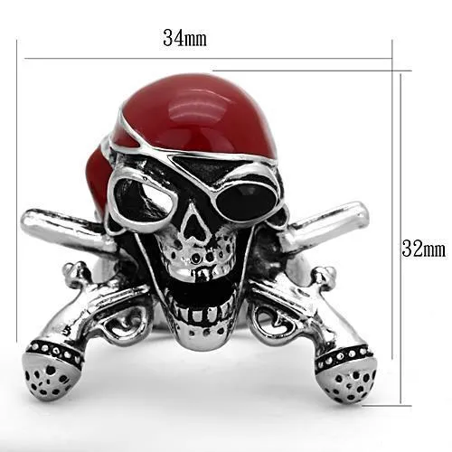 TK1374 High polished no plating Stainless Steel Ring with Epoxy in Siam Alamode Rings