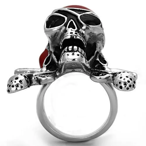 TK1374 High polished no plating Stainless Steel Ring with Epoxy in Siam Alamode Rings