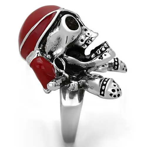 TK1374 High polished no plating Stainless Steel Ring with Epoxy in Siam Alamode Rings