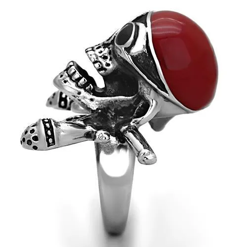 TK1374 High polished no plating Stainless Steel Ring with Epoxy in Siam Alamode Rings