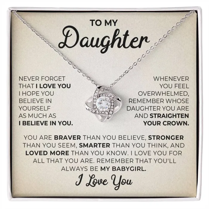 To My Daughter I Love You Message Card Necklace ShineOn Fulfillment Necklaces To My Daughter I Love You Message Card Necklace ShineOn Fulfillment Necklaces
