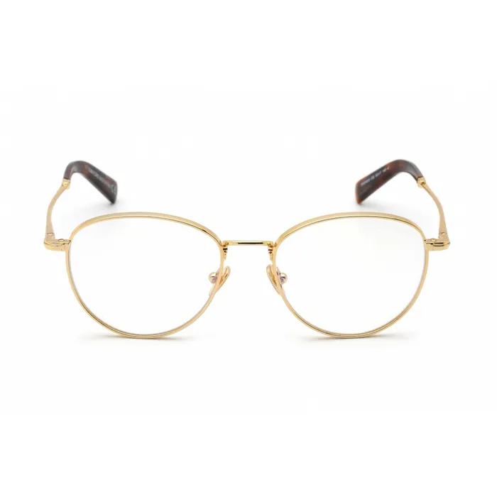 Tom Ford Tom Ford Mens Eyeglasses Shiny Deep Gold Oval Metal FullRim Frame FT5749B 030 Earrings