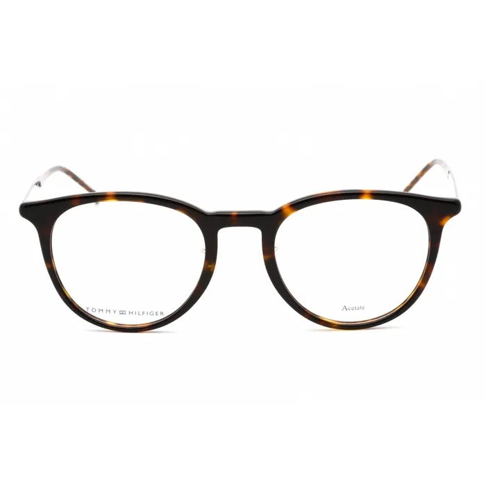Tommy Hilfiger Rings Tommy Hilfiger Mens Eyeglasses Havana Plastic Round Frame TH 1624G 0086 00