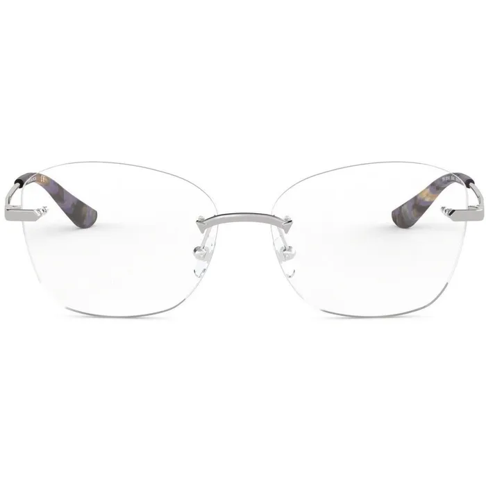 Tory Burch Rings Tory Burch Womens Eyeglasses Silver Square Rimless Frame TORY BURCH 0TY1058 3161