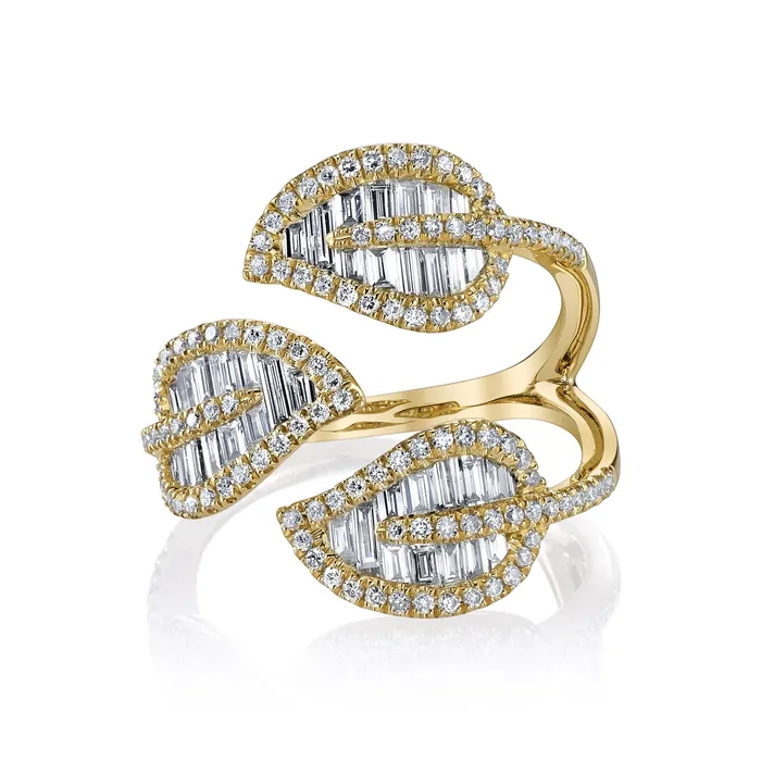 TRILEAF DIAMOND RING anitako Rings