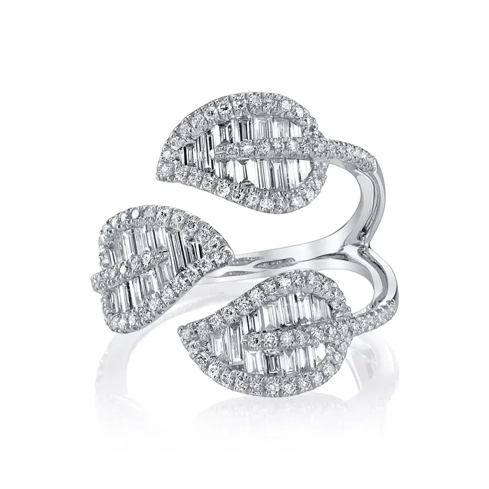 TRILEAF DIAMOND RING anitako Rings