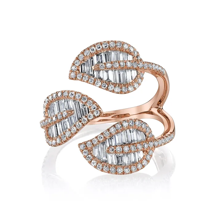TRILEAF DIAMOND RING anitako Rings
