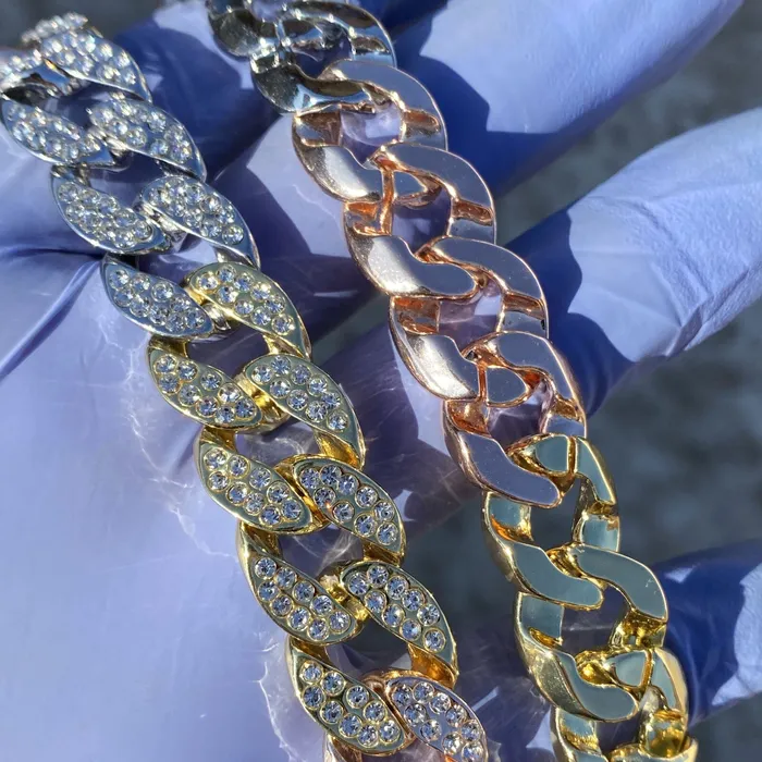 TriTone Iced Cuban Link Chain Necklace 24 x 16MM Bling Cartel Admin Necklaces TriTone Iced Cuban Link Chain Necklace 24 x 16MM Bling Cartel Admin Necklaces
