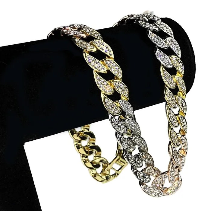 TriTone Iced Cuban Link Chain Necklace 24 x 16MM Bling Cartel Admin Necklaces TriTone Iced Cuban Link Chain Necklace 24 x 16MM Bling Cartel Admin Necklaces