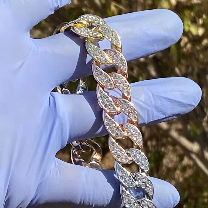 TriTone Iced Cuban Link Chain Necklace 24 x 16MM Bling Cartel Admin Necklaces TriTone Iced Cuban Link Chain Necklace 24 x 16MM Bling Cartel Admin Necklaces