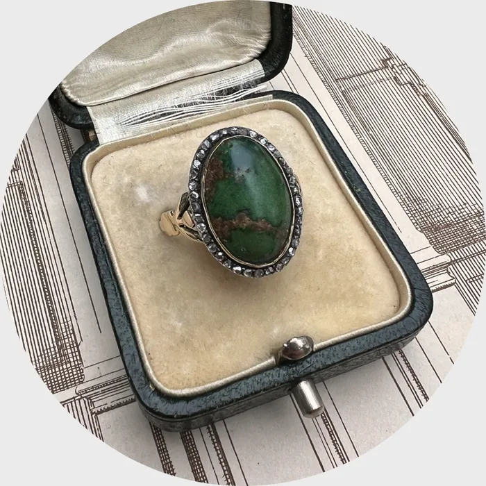 Turquoise Diamond Cluster Ring 21stfinds Rings
