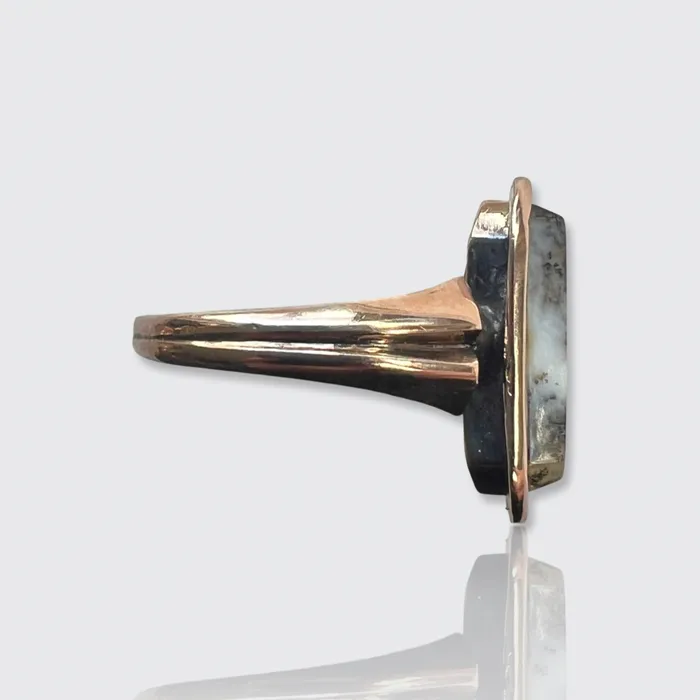Victorian Moss Agate Panel Ring 21stfinds Rings