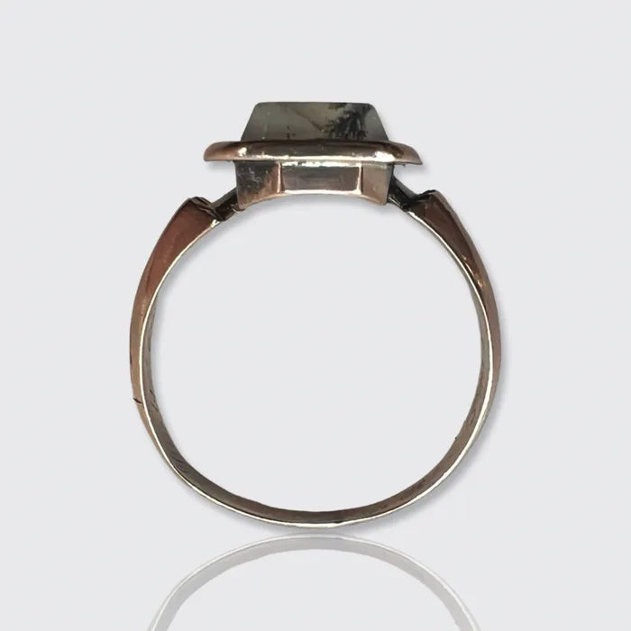 Victorian Moss Agate Panel Ring 21stfinds Rings