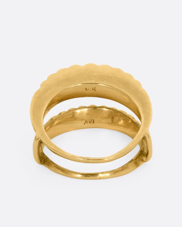 VINTAGE Scalloped Edge Ring Guard Rings VINTAGE Scalloped Edge Ring Guard Rings