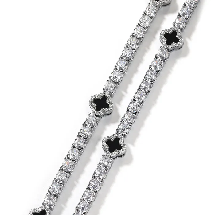 VVS Jewelry 4 Leaf Clover Diamond Tennis Bracelet VVS Jewelry Bracelets