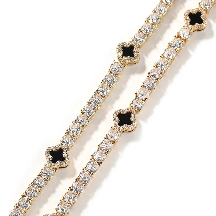 VVS Jewelry 4 Leaf Clover Diamond Tennis Bracelet VVS Jewelry Bracelets
