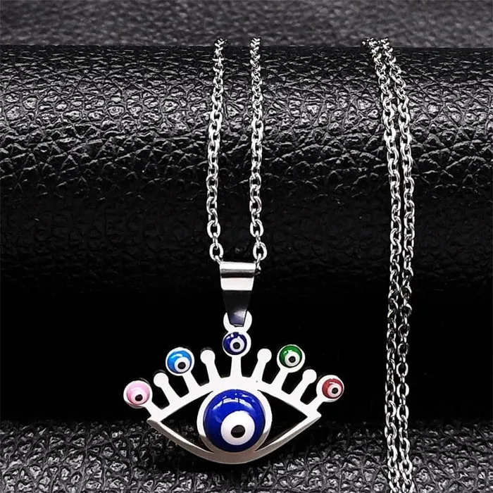 VVS Jewelry Necklaces Greek Eye Necklace