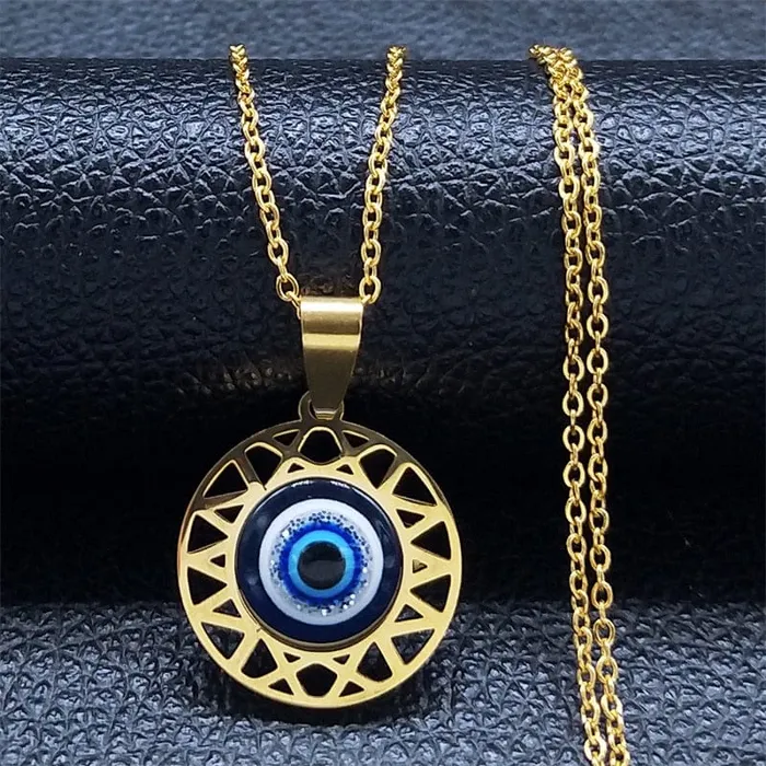 VVS Jewelry Necklaces Greek Eye Necklace