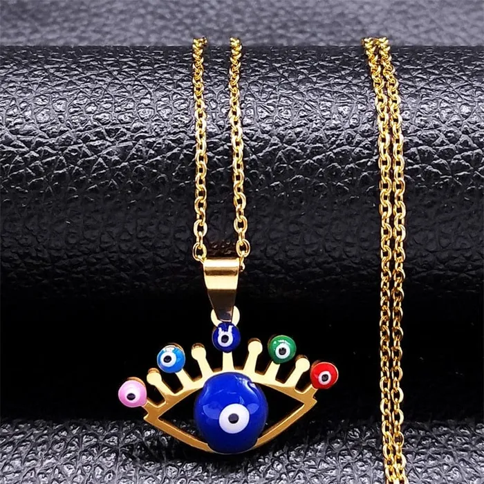 VVS Jewelry Necklaces Greek Eye Necklace