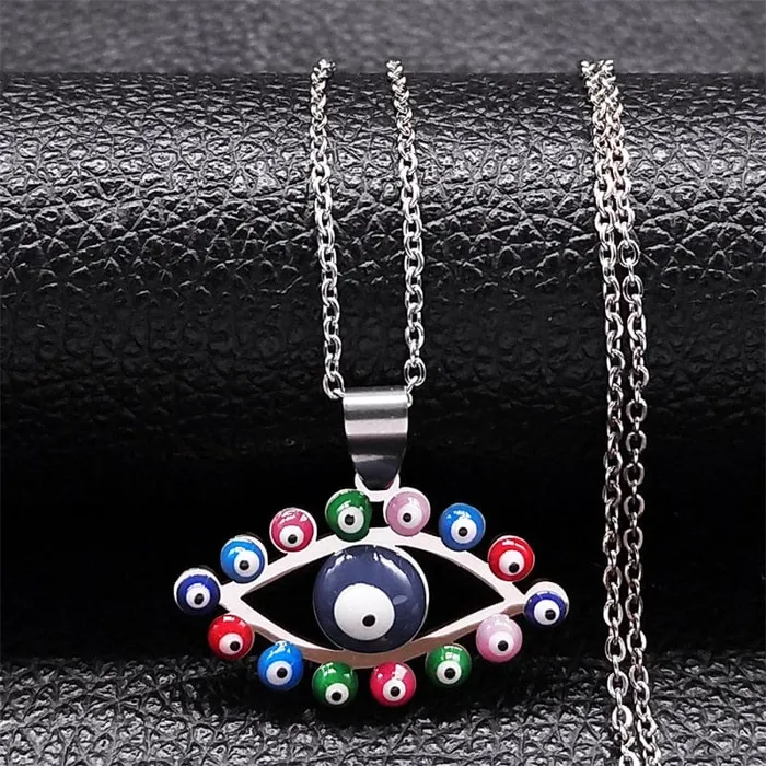 VVS Jewelry Necklaces Greek Eye Necklace