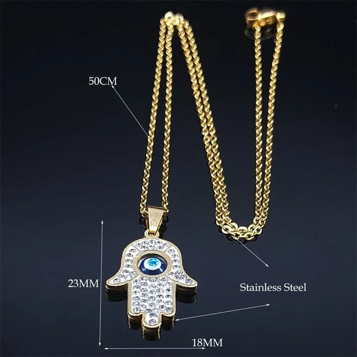 VVS Jewelry Necklaces Greek Eye Necklace