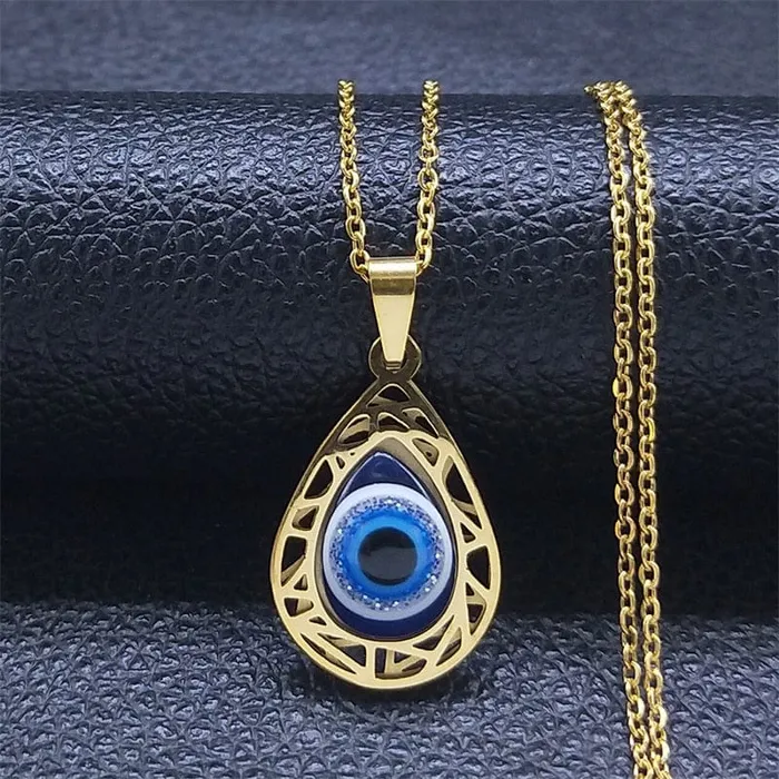 VVS Jewelry Necklaces Greek Eye Necklace