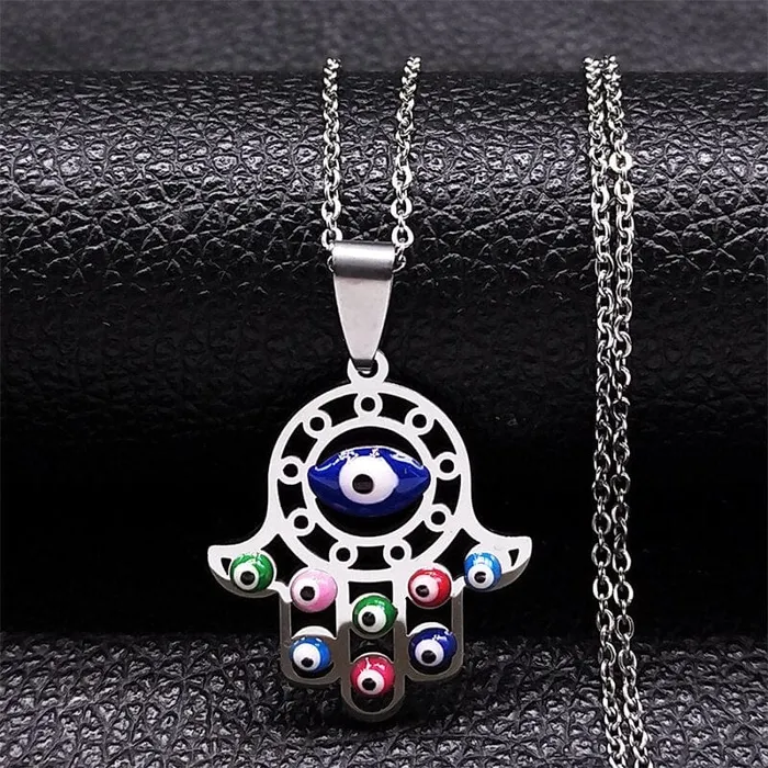 VVS Jewelry Necklaces Greek Eye Necklace