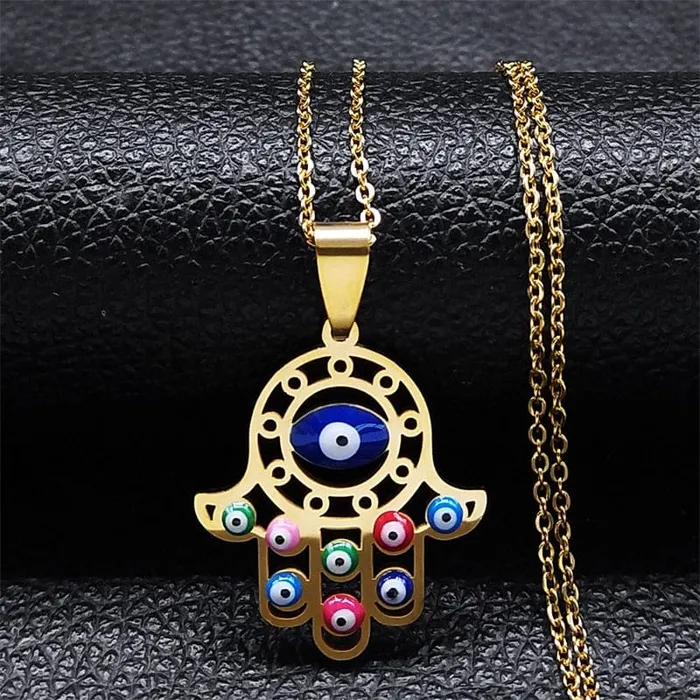 VVS Jewelry Necklaces Greek Eye Necklace