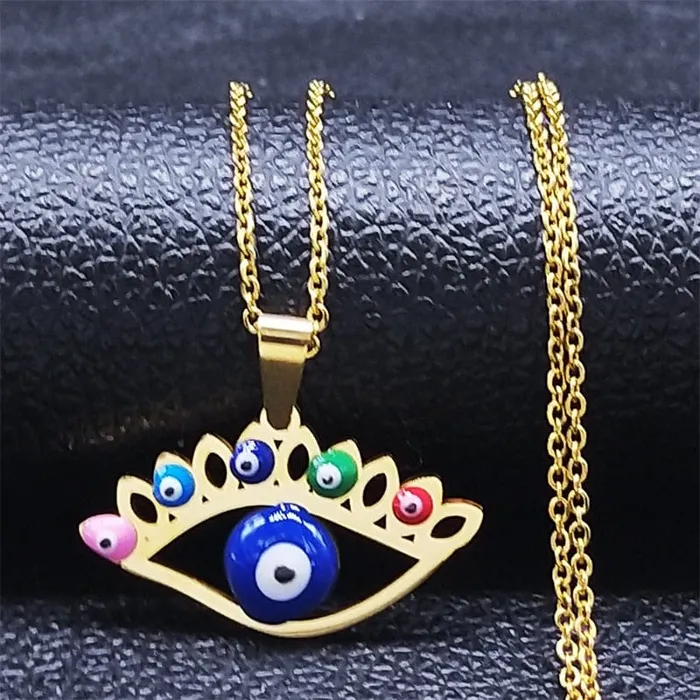 VVS Jewelry Necklaces Greek Eye Necklace