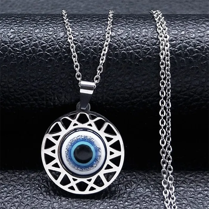 VVS Jewelry Necklaces Greek Eye Necklace