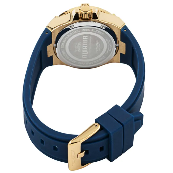 Watches Invicta Invicta Womens Watch Aviator Quartz Blue MOP Dial Silicone Rubber Strap 37307 Watches Invicta Invicta Womens Watch Aviator Quartz Blue MOP Dial Silicone Rubber Strap 37307