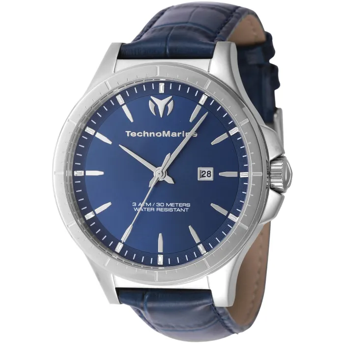 Watches Technomarine Mens Watch MoonSun Quartz Blue Dial Leather Strap Date TM822012 TechnoMarine Watches Technomarine Mens Watch MoonSun Quartz Blue Dial Leather Strap Date TM822012 TechnoMarine