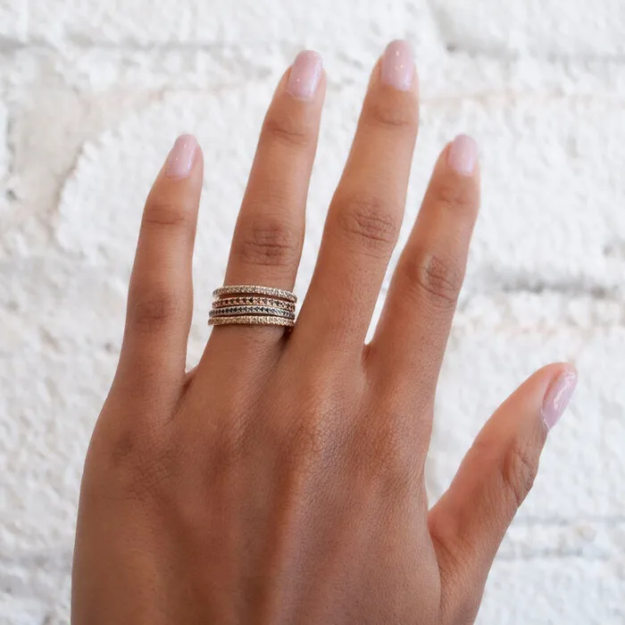 White Diamond Eternity Band Lauren Wolf Jewelry Rings
