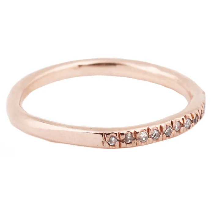 White Diamond Half Eternity Band Lauren Wolf Jewelry Rings