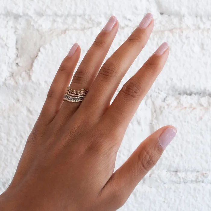 White Diamond Half Eternity Band Lauren Wolf Jewelry Rings