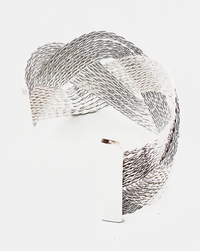 06222023Xshelf Bracelets Weaved Metal Cuff Bracelet 06222023Xshelf Bracelets Weaved Metal Cuff Bracelet