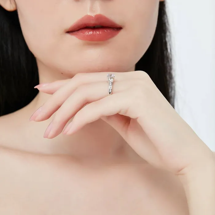 3Stone 1ct CZ Ring Set in Sterling Silver BERRICLE Rings