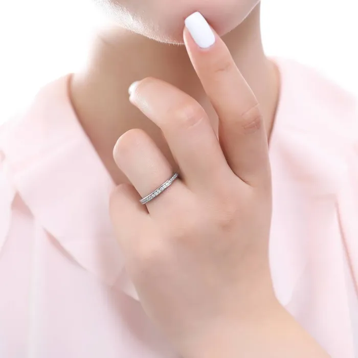 3Stone 1ct CZ Ring Set in Sterling Silver BERRICLE Rings