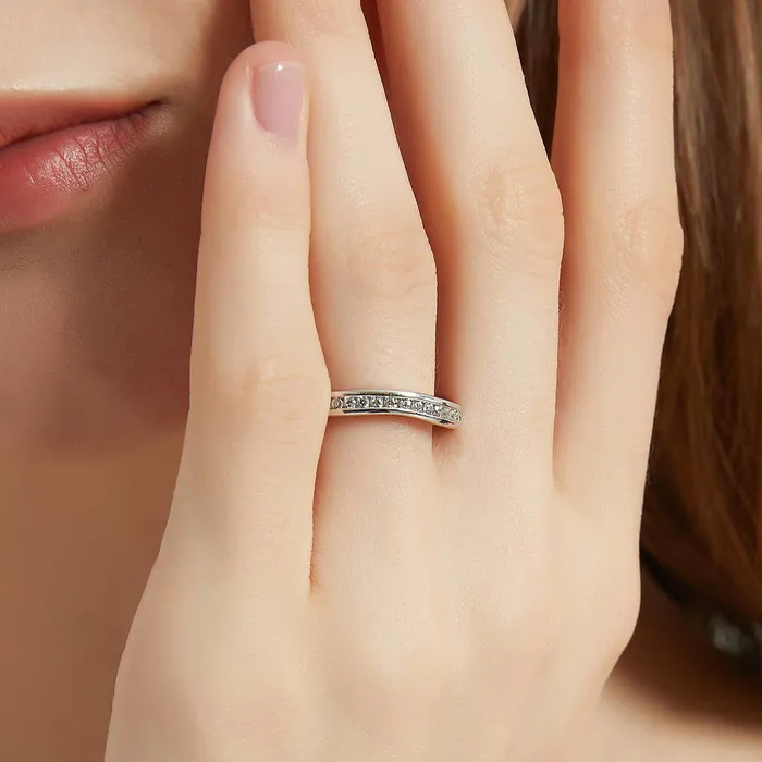 3Stone 1ct CZ Ring Set in Sterling Silver BERRICLE Rings