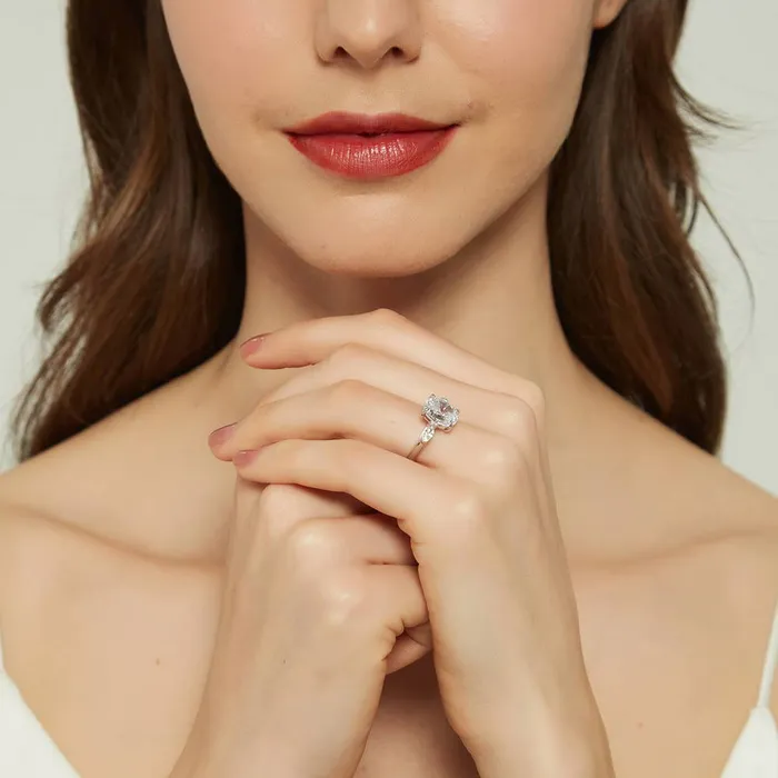 3Stone 25ct Oval CZ Ring Set in Sterling Silver BERRICLE Rings