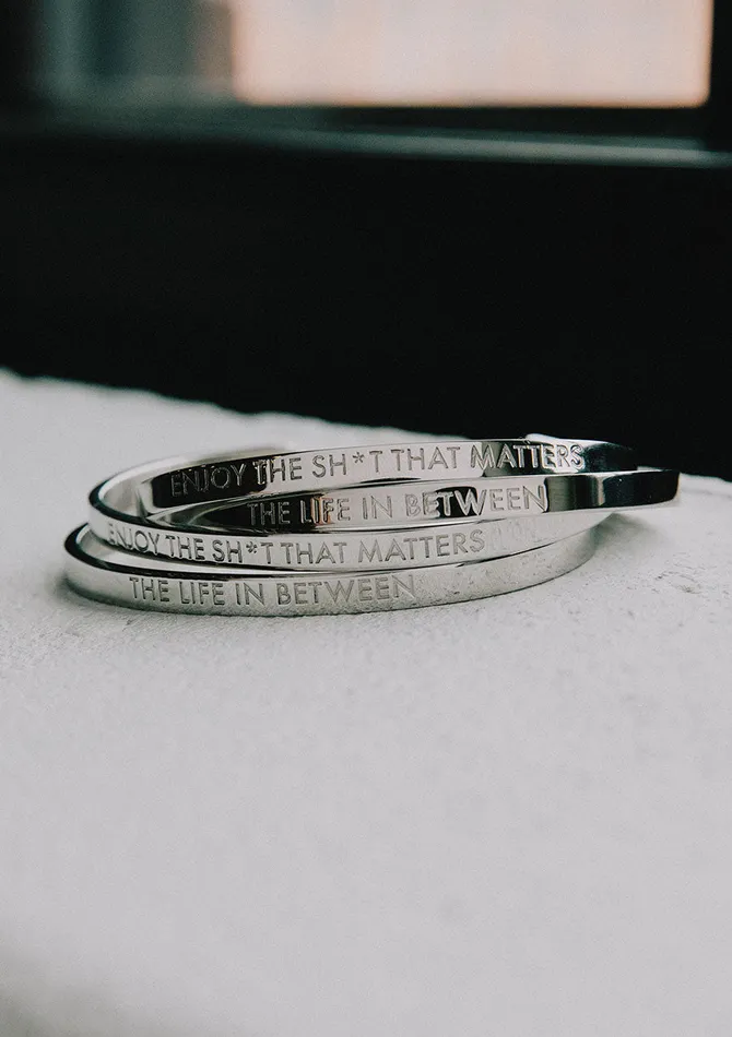 Air and Anchor Bracelets Life In Between Stainless Steel Cuff Air and Anchor Bracelets Life In Between Stainless Steel Cuff