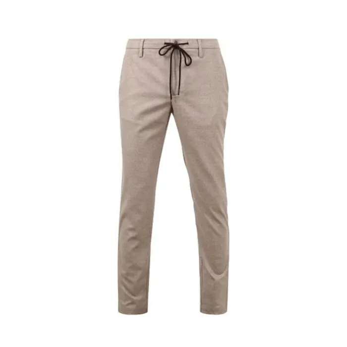 Alberto Alberto Mens Beige Pipe Jump Trouser Rings
