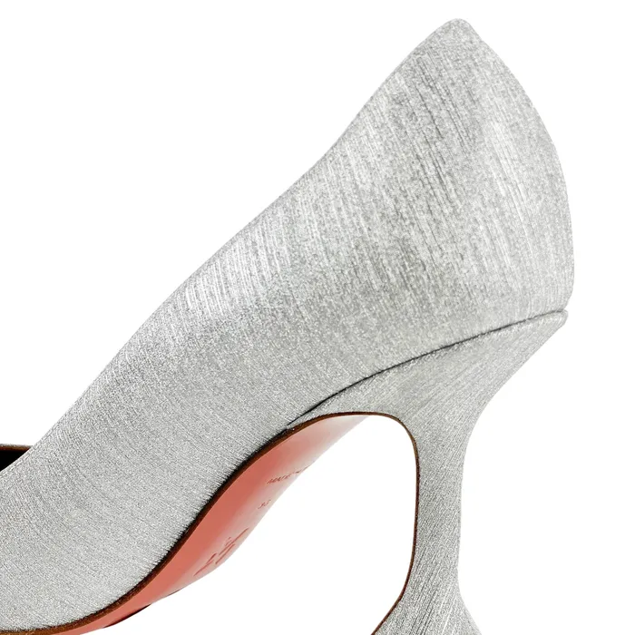 Amina Muaddi Earrings Amina Muaddi Ami Pumps in Brushed Silver