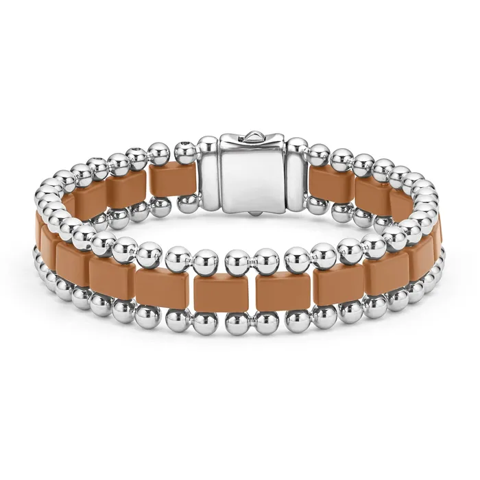 Anthem Matte Tan Ceramic Link Bracelet LAGOS Bracelets