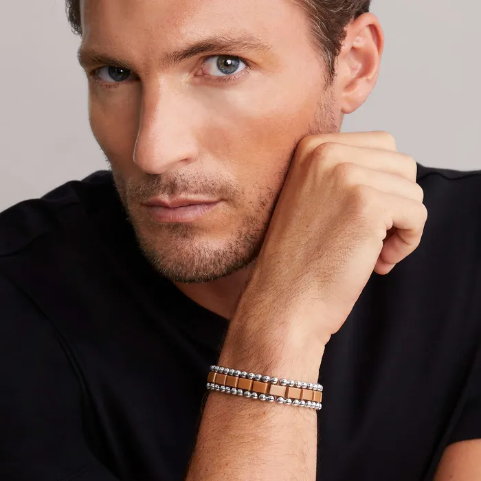 Anthem Matte Tan Ceramic Link Bracelet LAGOS Bracelets Anthem Matte Tan Ceramic Link Bracelet LAGOS Bracelets
