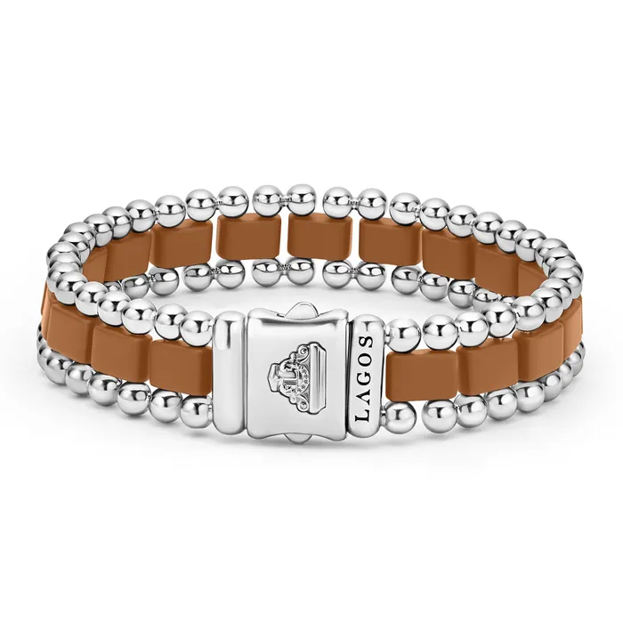 Anthem Matte Tan Ceramic Link Bracelet LAGOS Bracelets Anthem Matte Tan Ceramic Link Bracelet LAGOS Bracelets