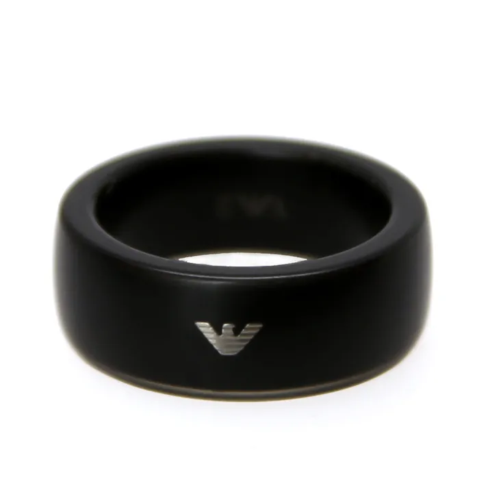 Armani Rings Armani MenS Ring Base Metal Black Size 1075